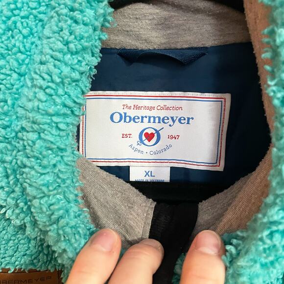 Obermeyer Kids Blue Unisex Shay sherpa Jacket XL - Picture 3 of 8